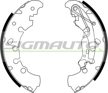 SIGMAUTO 1504 - Drum Brake Shoe Set car-mod.net