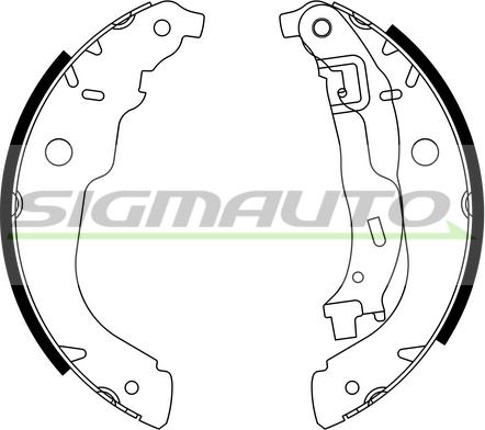 SIGMAUTO SFA389 - Drum Brake Shoe Set car-mod.net