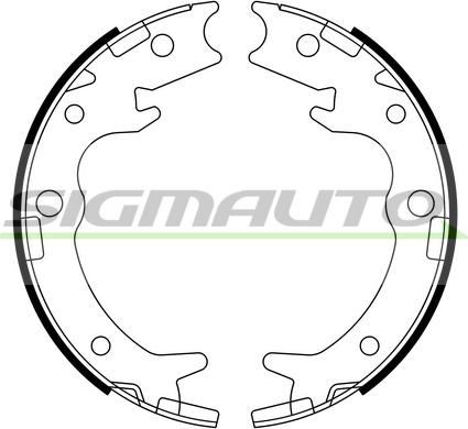 SIGMAUTO SFA713 - Brake Shoe Set, parking brake car-mod.net