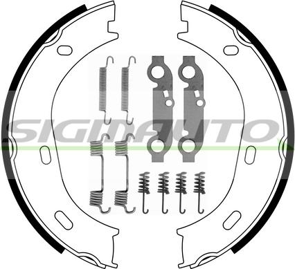 SIGMAUTO SFA301-1 - Brake Shoe Set, parking brake car-mod.net