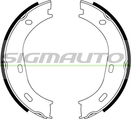 SIGMAUTO SFA301 - Brake Shoe Set, parking brake car-mod.net