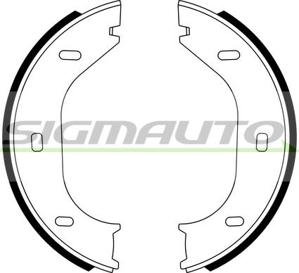 SIGMAUTO SFA001 - Brake Shoe Set, parking brake car-mod.net