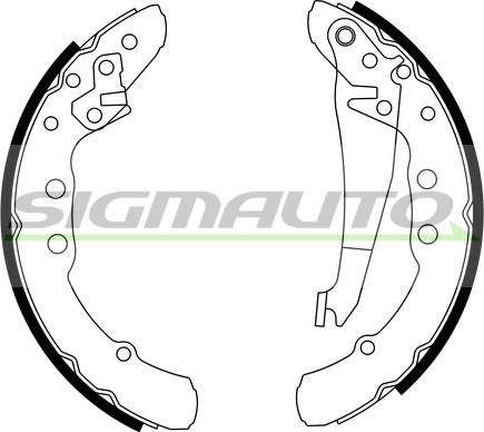 SIGMAUTO SFA021 - Drum Brake Shoe Set car-mod.net