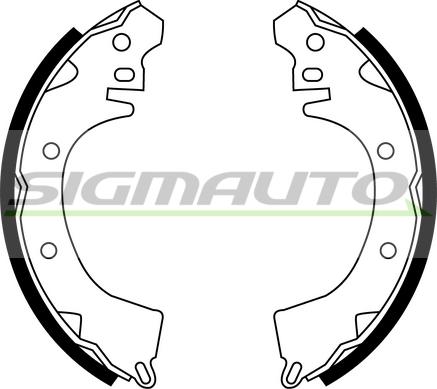 SIGMAUTO SFA815 - Drum Brake Shoe Set car-mod.net