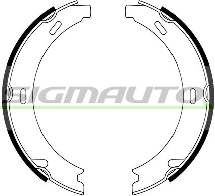 SIGMAUTO SFA302 - Brake Shoe Set, parking brake car-mod.net