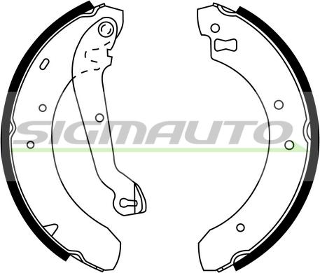 SIGMAUTO SFA222 - Drum Brake Shoe Set car-mod.net