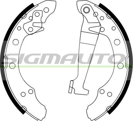 SIGMAUTO SFA543 - Drum Brake Shoe Set car-mod.net