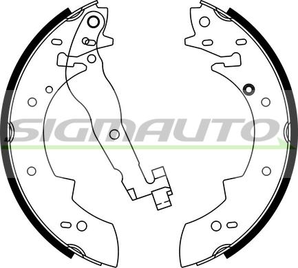 SIGMAUTO SFA419 - Drum Brake Shoe Set car-mod.net