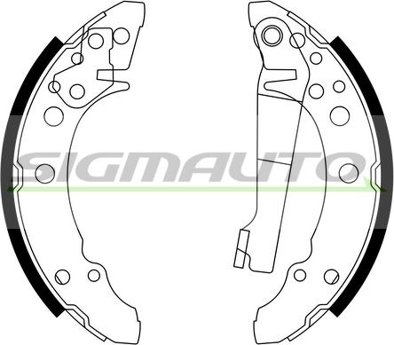 SIGMAUTO 1222 - Drum Brake Shoe Set car-mod.net