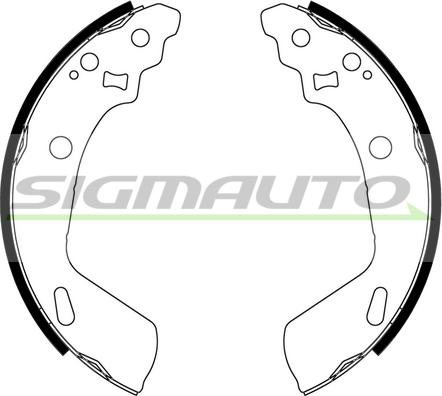 SIGMAUTO SFA928 - Drum Brake Shoe Set car-mod.net