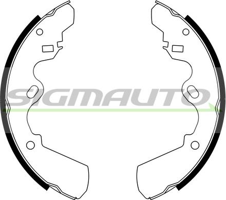 SIGMAUTO SFA056 - Drum Brake Shoe Set car-mod.net