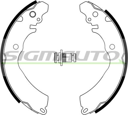 SIGMAUTO SFA818 - Drum Brake Shoe Set car-mod.net