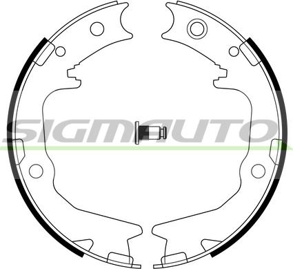 SIGMAUTO SFA826 - Brake Shoe Set, parking brake car-mod.net