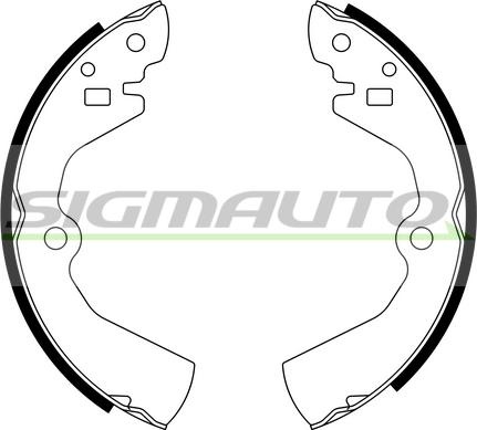 SIGMAUTO SFA734 - Drum Brake Shoe Set car-mod.net