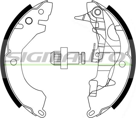 SIGMAUTO SFA730-1 - Drum Brake Shoe Set car-mod.net