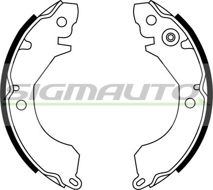 SIGMAUTO SFA730 - Drum Brake Shoe Set car-mod.net