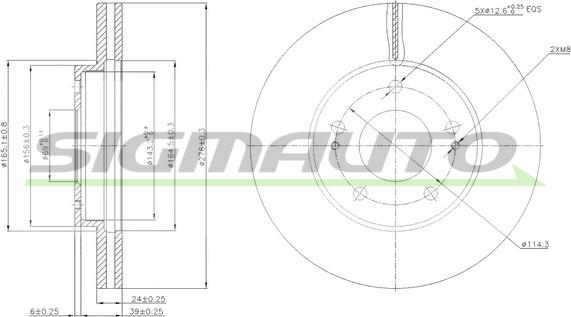 SIGMAUTO DBB393V - Brake Disc car-mod.net