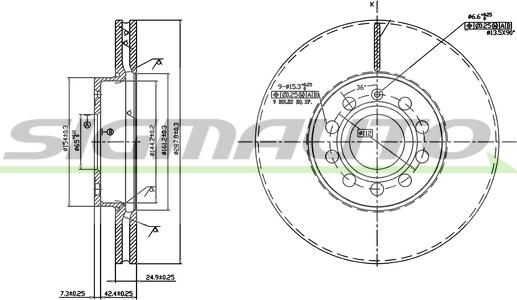 SIGMAUTO DBB218V - Brake Disc car-mod.net