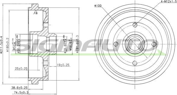 SIGMAUTO DR5226 - Brake Drum car-mod.net