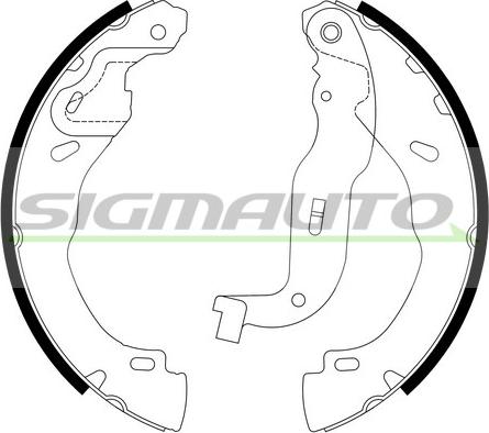 SIGMAUTO SFB119 - Drum Brake Shoe Set car-mod.net