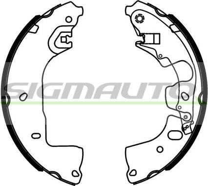 SIGMAUTO SFB121 - Drum Brake Shoe Set car-mod.net