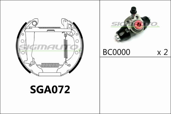 SIGMAUTO SGA072 - Drum Brake Shoe Set car-mod.net