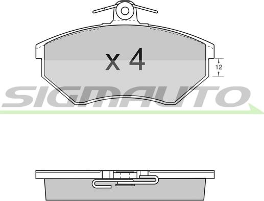 SIGMAUTO SPA532 - Brake Pad Set, disc brake car-mod.net
