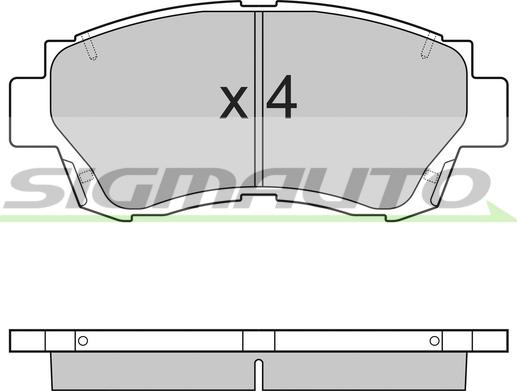 SIGMAUTO SPA635 - Brake Pad Set, disc brake car-mod.net