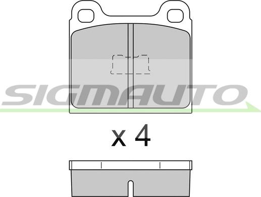SIGMAUTO SPA091 - Brake Pad Set, disc brake car-mod.net