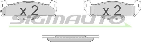 SIGMAUTO SPA162 - Brake Pad Set, disc brake car-mod.net