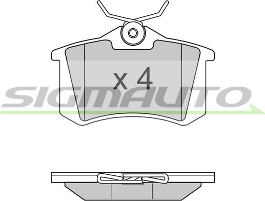 SIGMAUTO SPA807 - Brake Pad Set, disc brake car-mod.net