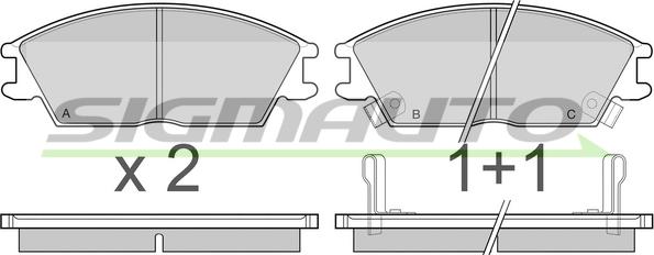 SIGMAUTO SPA293 - Brake Pad Set, disc brake car-mod.net