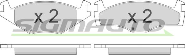 SIGMAUTO SPA260 - Brake Pad Set, disc brake car-mod.net