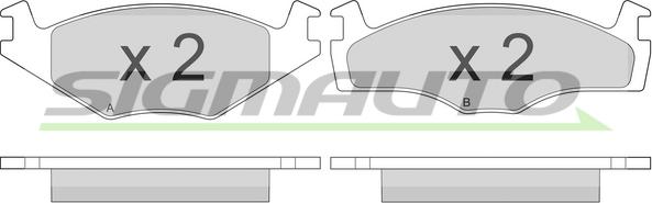 SIGMAUTO SPA261 - Brake Pad Set, disc brake car-mod.net