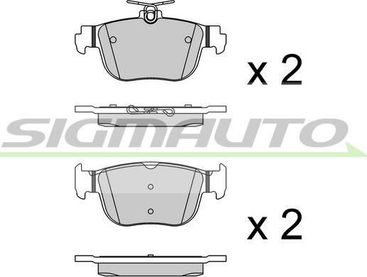 SIGMAUTO SPB921 - Brake Pad Set, disc brake car-mod.net
