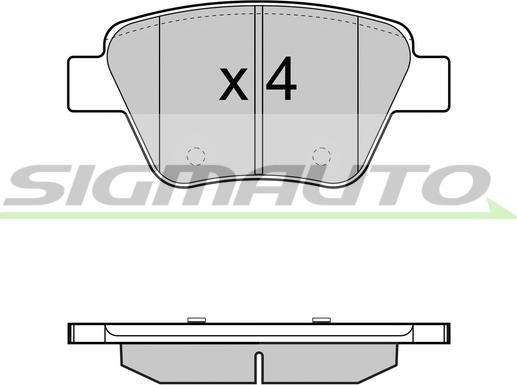 SIGMAUTO SPB429 - Brake Pad Set, disc brake car-mod.net
