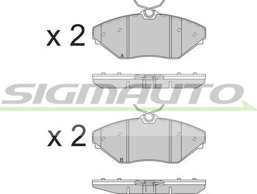 SIGMAUTO SPB588 - Brake Pad Set, disc brake car-mod.net