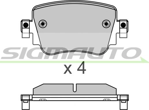 SIGMAUTO SPB623 - Brake Pad Set, disc brake car-mod.net