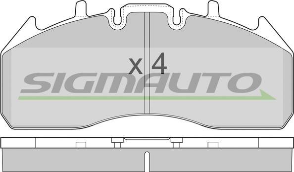 SIGMAUTO SPT326 - Brake Pad Set, disc brake car-mod.net