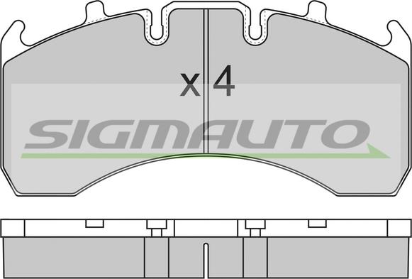 SIGMAUTO SPT323 - Brake Pad Set, disc brake car-mod.net