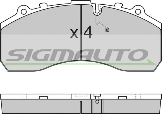 SIGMAUTO SPT278 - Brake Pad Set, disc brake car-mod.net