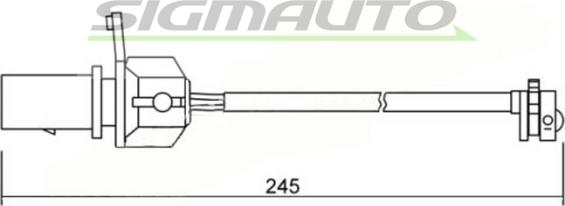 SIGMAUTO WI0666 - Warning Contact, brake pad wear car-mod.net