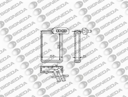Signeda RP73962 - Heat Exchanger, interior heating car-mod.net
