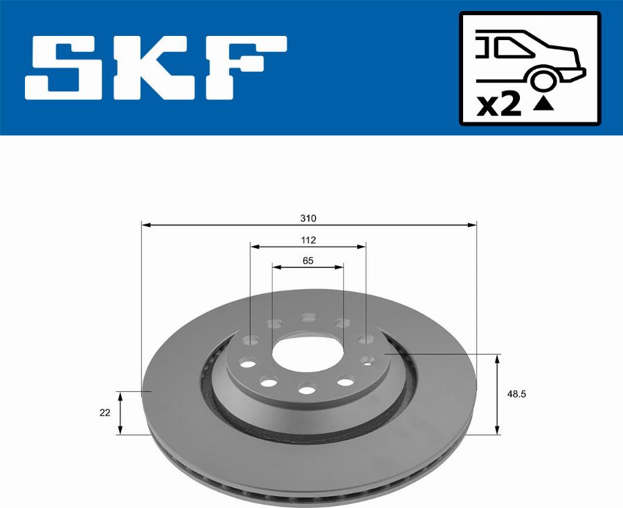 SKF VKBD 90161 V2 - Brake Disc car-mod.net