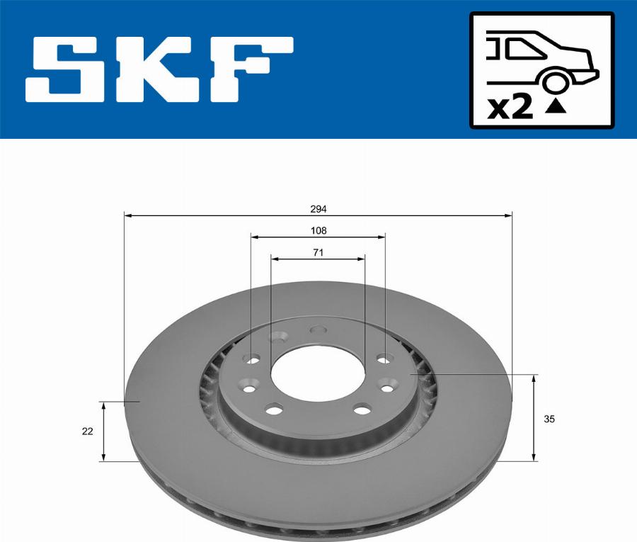 SKF VKBD 91305 V2 - Brake Disc car-mod.net