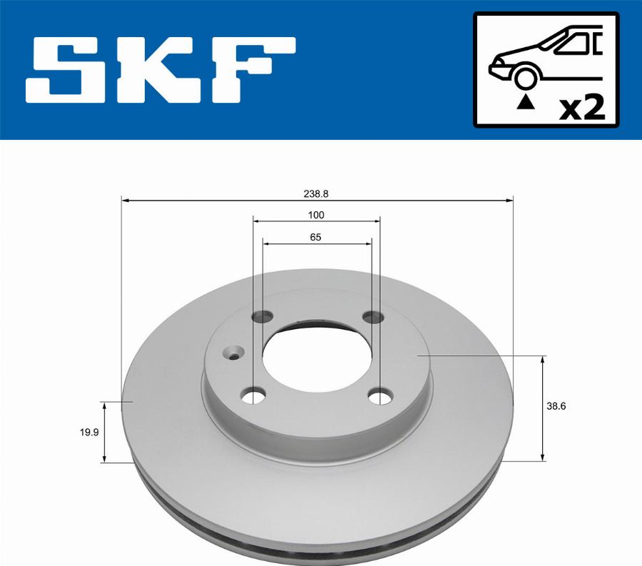 SKF VKBD 80489 V2 - Brake Disc car-mod.net