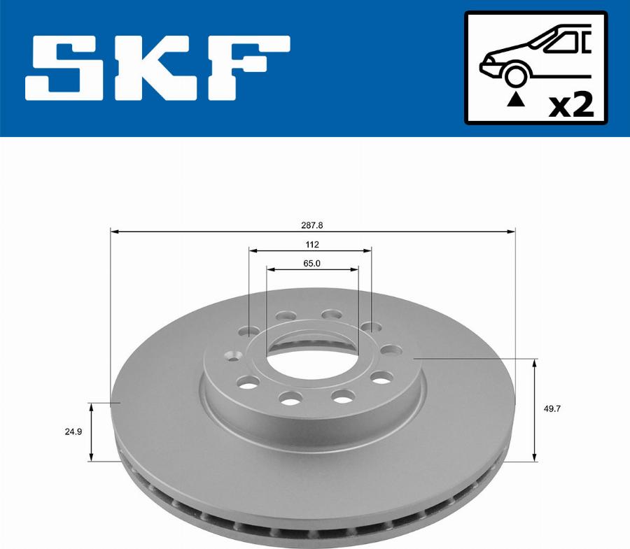 SKF VKBD 80005 V2 - Brake Disc car-mod.net