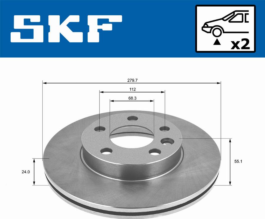 SKF VKBD 80358 V2 - Brake Disc car-mod.net