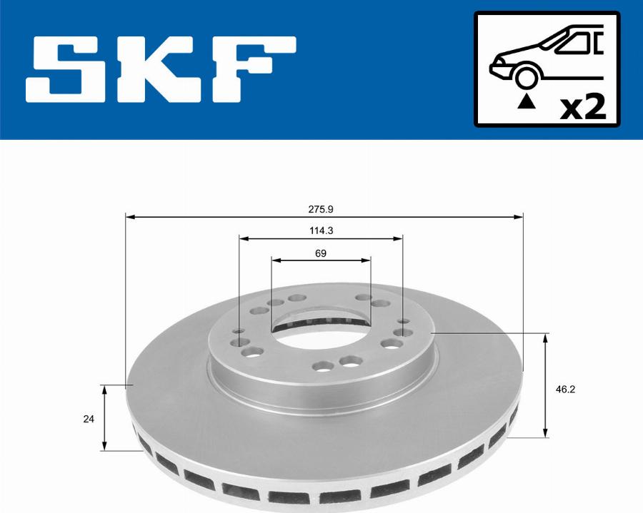 SKF VKBD 81017 V2 - Brake Disc car-mod.net