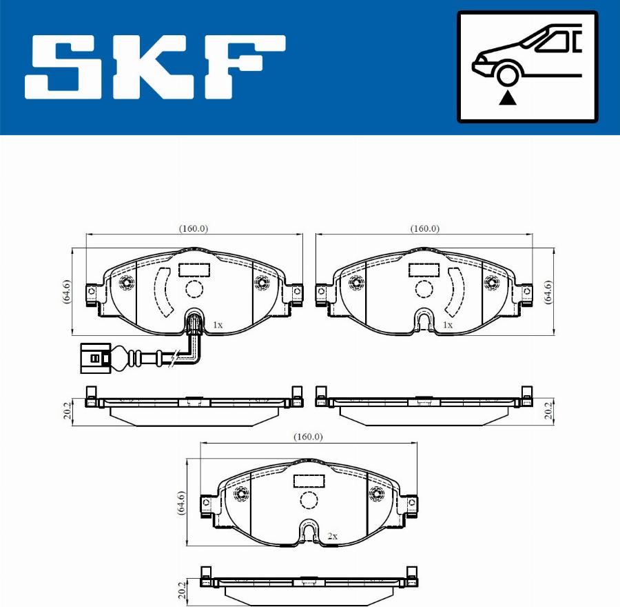 SKF VKBP 80018 E - Brake Pad Set, disc brake car-mod.net